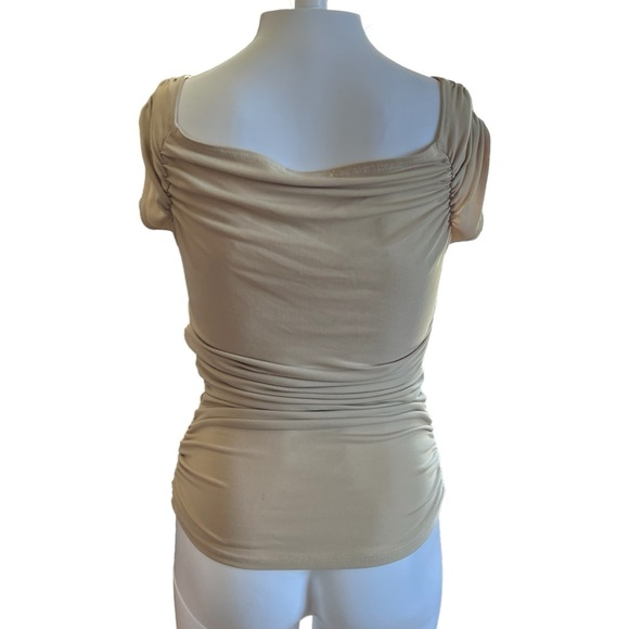 Hispania - Womens Beige Ruched Top Sz. SM/MD - Picture 3 of 7